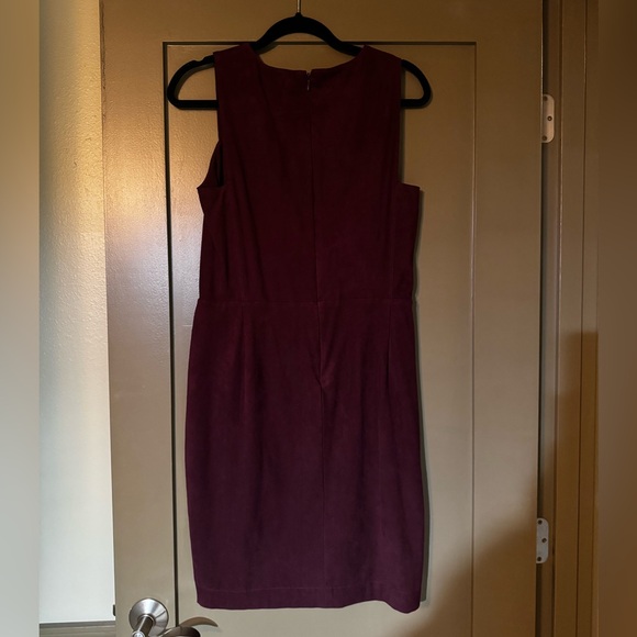 Lauren Ralph Lauren Rich Burgundy Mini faux suede Dress 10 - Picture 2 of 7
